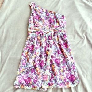 Floral One Shoulder Dress